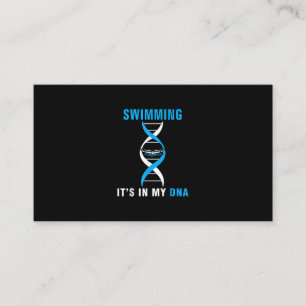 Swimming Its In My DNA Funny SwimerSwim Cool Love Business Card