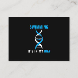 Swimming Its In My DNA Funny SwimerSwim Cool Love Enclosure Card