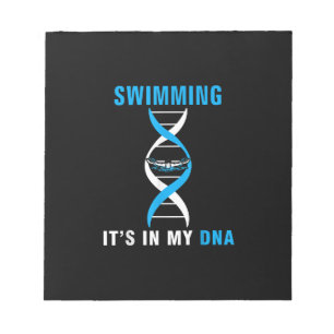 Swimming Its In My DNA Funny SwimerSwim Cool Love Notepad