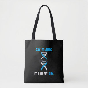 Swimming Its In My DNA Funny SwimerSwim Cool Love Tote Bag