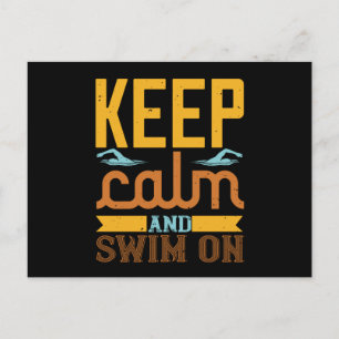 Swimming - Keep calm and swim on Postcard