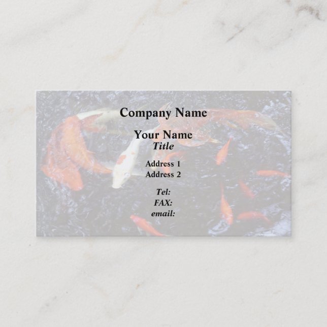 Swimming Koi Business Card (Front)
