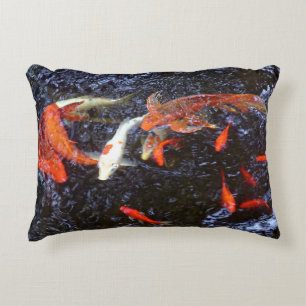 Swimming Koi Decorative Cushion