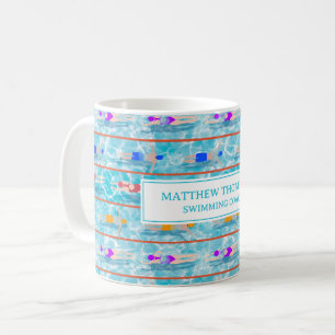 Swimming Laps Pool Swim Team Coach Coffee Mug