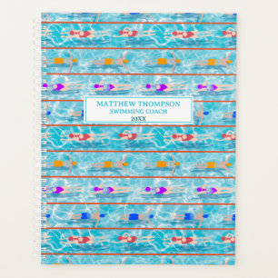 Swimming Laps Pool Swim Team Coach Planner