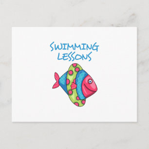 SWIMMING LESSONS POSTCARD