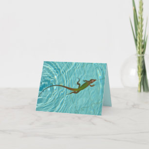 Swimming Lizard blank card - higher res.