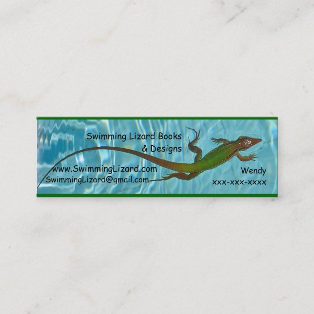Swimming Lizard contact cards - copy (Front)