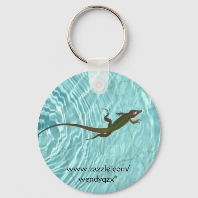 Swimming Lizard Key Ring (Front)