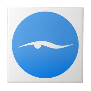 Swimming logo on T-shirt Tile