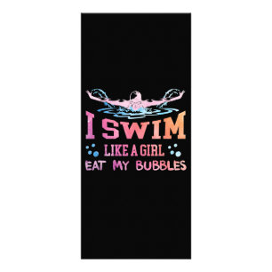 Swimming Lover - I Swim Like A Girl Rack Card