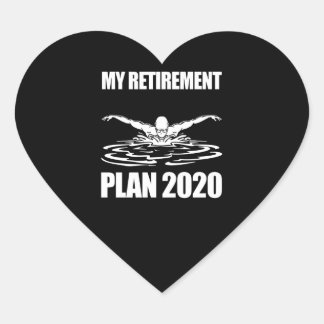 Swimming Lover| My Retirement Swimming Plant 2020 Heart Sticker