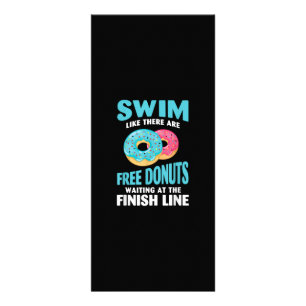 Swimming Lover - Swim Like Re Are Free Doughnuts Rack Card