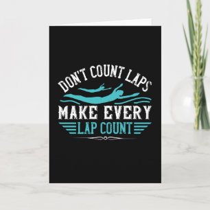 Swimming - Make Every Lap Count Card