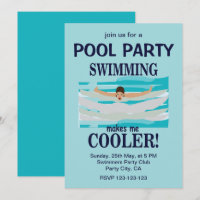 Swimming Makes Me Cooler Swimming Pool Party