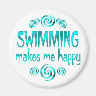 Swimming Makes Me Happy Magnet
