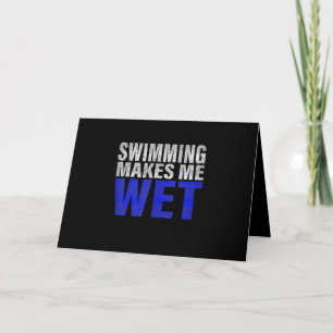 Swimming Makes Me Wet Tank Top Card
