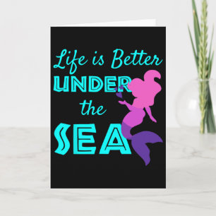 Swimming Mermaid Diving Card
