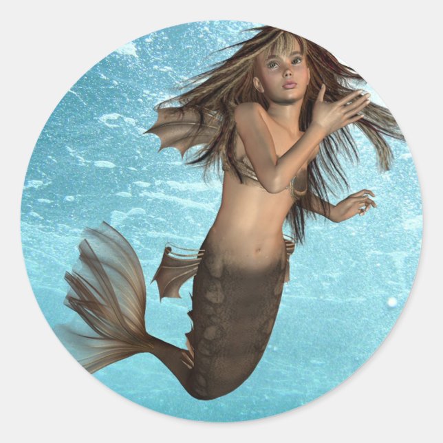 Swimming Mermaid Stickers (Front)