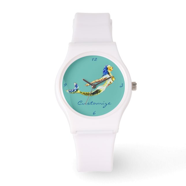 Swimming Mermaid Thunder_Cove Blue Watch (Front)
