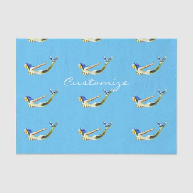 Swimming Mermaid Thunder_Cove Tissue Paper (Front)
