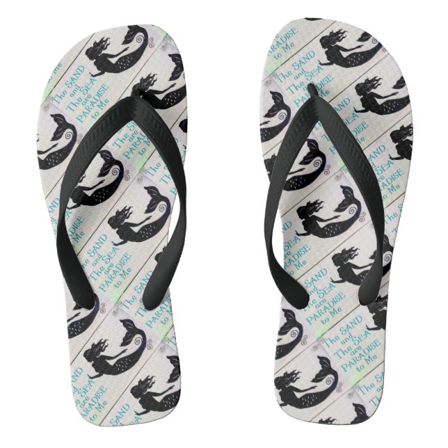 swimming  mermaids flip flops (Footbed)