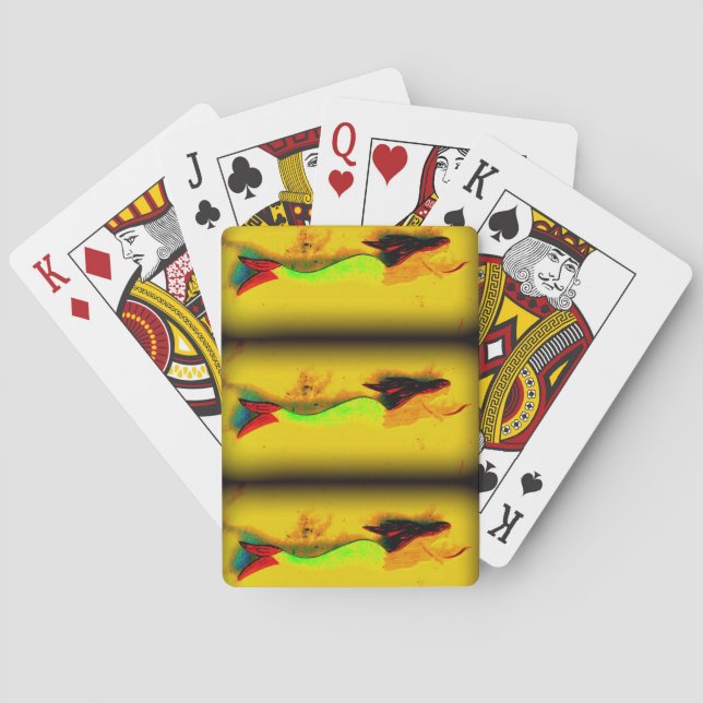 swimming mermaids playing cards (Back)