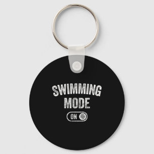 Swimming Mode On Funny Swimmer Gift Diver Coach  Key Ring