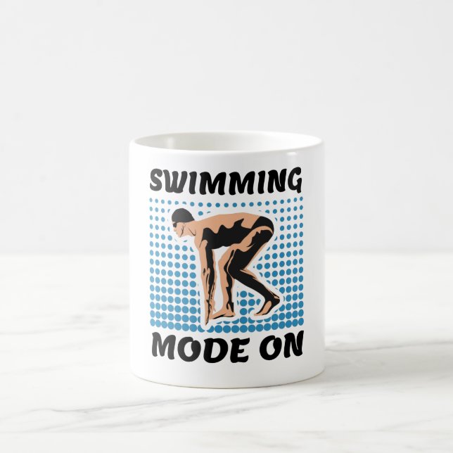 Swimming Mode on - Pool Lover Coffee Mug (Center)