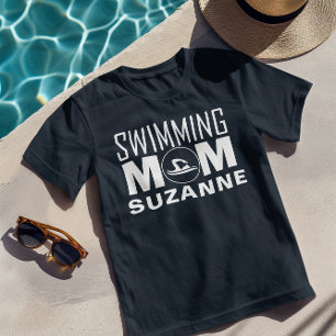 Swimming Mum Personalised Swim Team Parent Tri-Blend Shirt