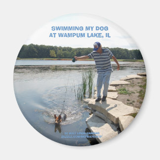 SWIMMING MY DOG MAGNET
