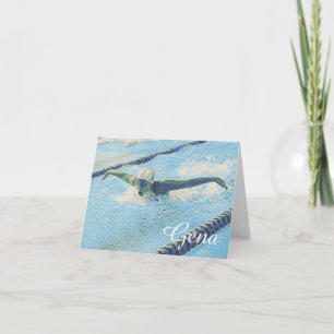 Swimming Note Cards Template