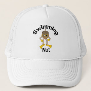 Swimming Nut Text Trucker Hat
