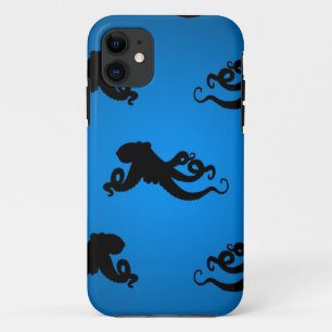 Swimming Octopus Silhouettes iPhone 11 Case