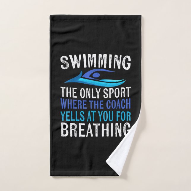 Swimming Only Sport Where  Coach Swimmer Gifts Hand Towel (Hand Towel)