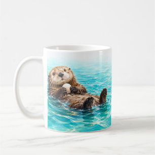 Swimming Otters Mug
