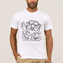 Swimming owl Cute Stylish T-Shirt