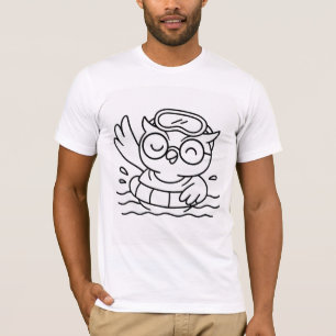 Swimming owl Cute Stylish T-Shirt