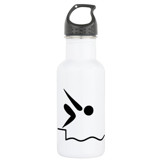 Swimming Pictogram 532 Ml Water Bottle (Front)
