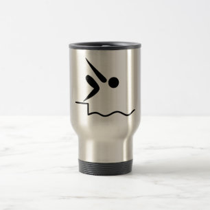 Swimming Pictogram Travel Mug
