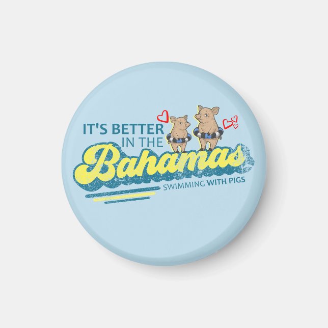 Swimming Pigs Bahamas Magnet Vacation Cruise (Front)