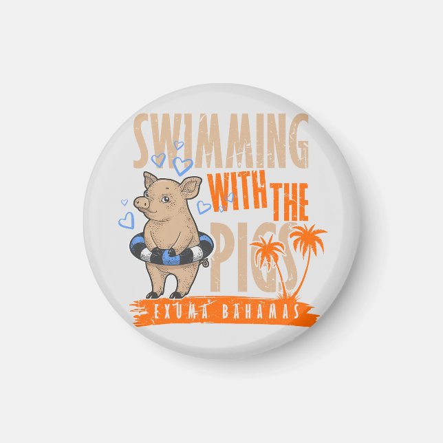 Swimming Pigs Exuma Bahamas Magnet Vacation Cruise (Front)