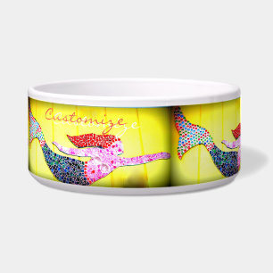 swimming pink mermaids