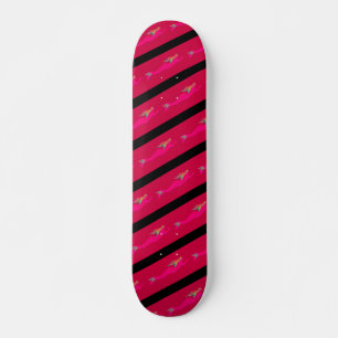 swimming pink mermaids skateboard