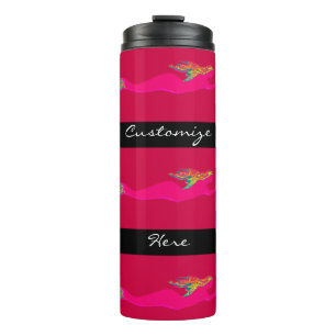 swimming pink mermaids thermal tumbler