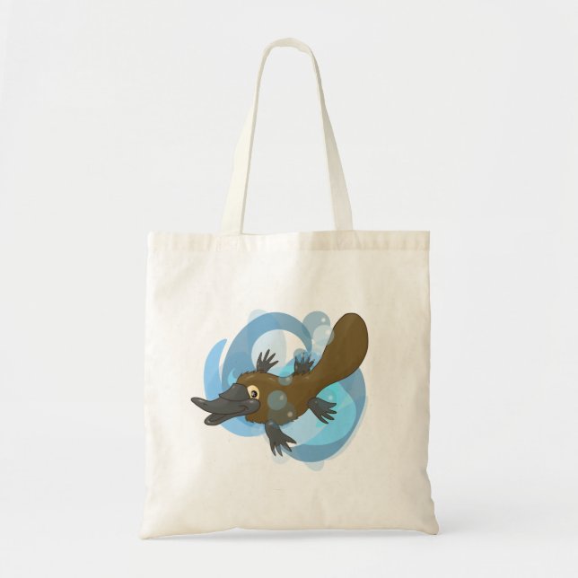 Swimming Platypus Tote Bag (Front)