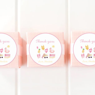 Swimming Pool birthday party guest favor Classic Round Sticker