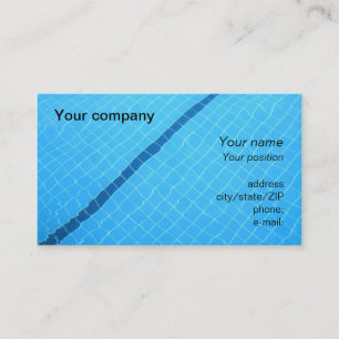 "Swimming pool" business card