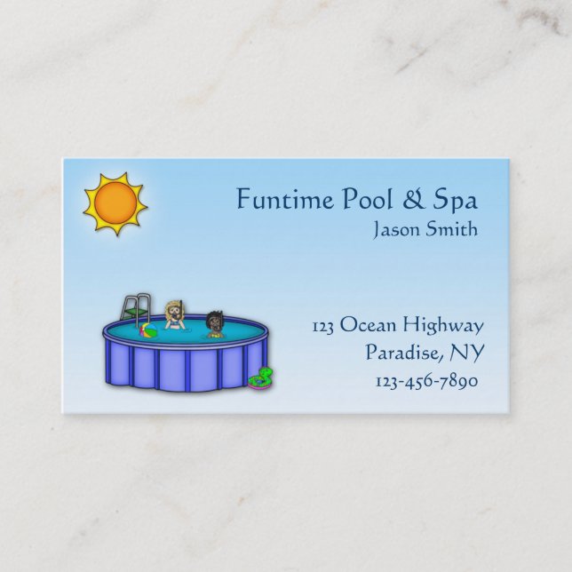 Swimming Pool Business Card (Front)
