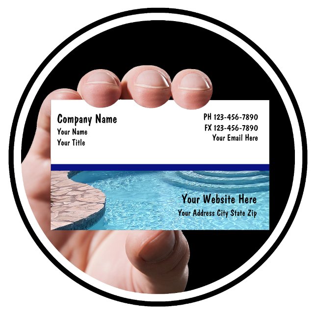 Swimming Pool Business Cards (Creator Uploaded)